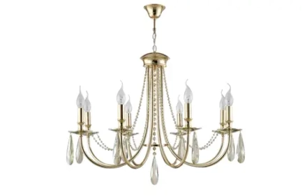Люстра Crystal Lux VICTORIA SP8 GOLD/AMBER 3340/308