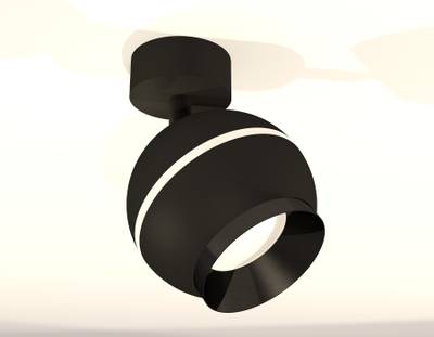 Комплект поворотного светильника с дополнительной подсветкой XM1102001 SBK/PBK черный песок/черный полированный MR16 GU5.3 LED 3W 4200K (A2210, C1102, N7031)