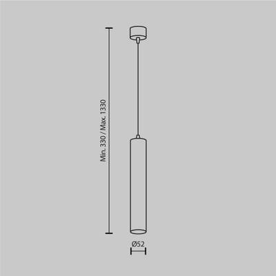 Подвесной светильник Focus LED 4000K 12W 40°, P072PL-L12W4K-BS. TM Maytoni