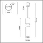 4075/5L L-VISION ODL19 475 черный/золото/зеленый Подвес GU10 1*5W SAKRA