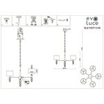 SLE105713-05 Люстра подвесная Латунь, Прозрачный/Белый E14 5*40W