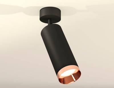 Комплект накладного поворотного светильника XM6343006 SBK/PPG черный песок/золото розовое полированное MR16 GU5.3 (A2210, C6343, N6135)