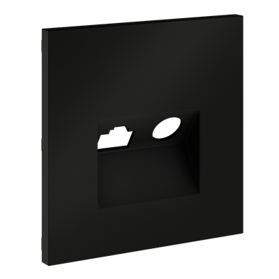 VLS002708 Накладка для розетки TV+RJ45 кат. 6, S70 (черный матовый). (ТМ Maytoni)