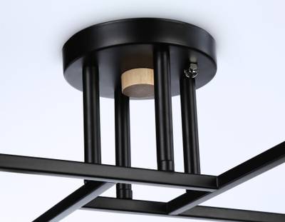 Светильник подвесной TR9497/4 BK/FR черный/белый матовый E27/4 max 40W D495*280