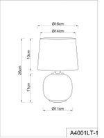 Декоративная настольная лампа Arte Lamp MERGA A4001LT-1GO, 1хE14