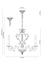 Люстра Lucia Tucci FIRENZE 1780.8.2 antique gold