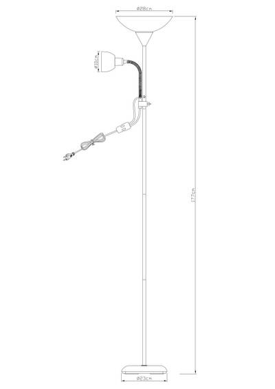 Торшер Arte Lamp DUETTO A9569PN-2AB, 2хE27