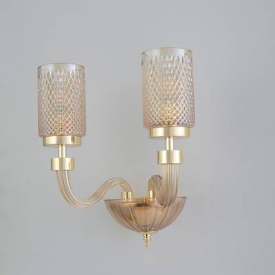 Бра Crystal Lux SILVESTRO AP2 AMBER 2971/402