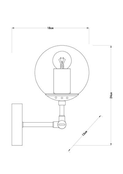 Бра Arte Lamp BOLLA A1664AP-1BK, 1хE14