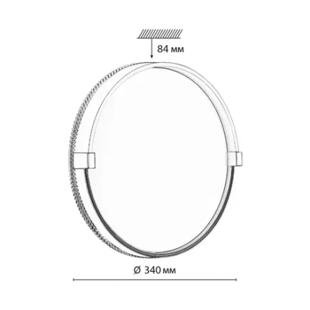 7646/CL PALE SN 189 Светильник пластик/белый/золотой LED 30Вт 4000К D340 IP43 OLIDI WHITE