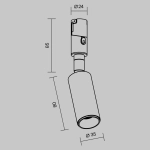 Трековый светильник Фокус / Focus Led 3000К 5Вт 36°, TR201-1-5W3K-M-BBS. TM Maytoni