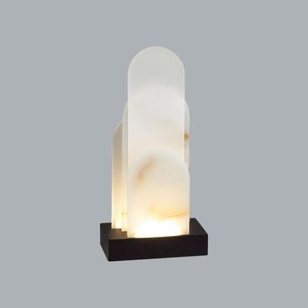 5438/12TL HIGHTECH ODL_EX25 101 черный/металл/смола под алебастр /акрил Настольная лампа LED 12W 3000K 1402Лм FOROS