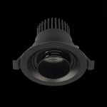 ST701.438.07 Св-к встр. Zoom Черный LED 1*7W 3000K 560Lm Ra 15°-60° IP20 D90xH65 170-240V