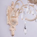 Настенный светильник с тканевым абажуром 3637/1 белый с золотом