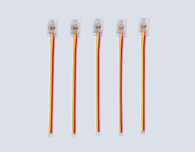 Соединитель гибкий односторонний COB CCT 12/24V для лент 8mm GS7406 (3 конт.) (5шт. в комплекте)