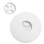 7661/32L MITRA LED SN 090 Светильник пластик/белый LED 32Вт 3000/4000K D400 IP40 OMEGA WHITE