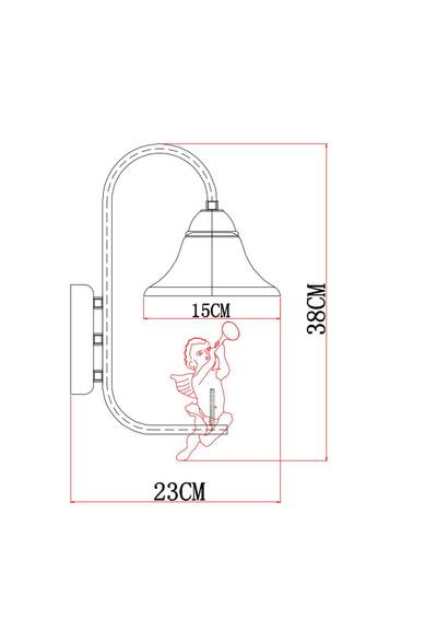 Бра Arte Lamp AMUR A1133AP-1WG, 1хE14