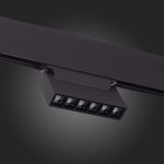 ST364.436.06 Магнитный трековый светильник Черный LED 1*6W 3000K 532Lm Ra&gt;80 36° IP20 L120xW22xH108 48V