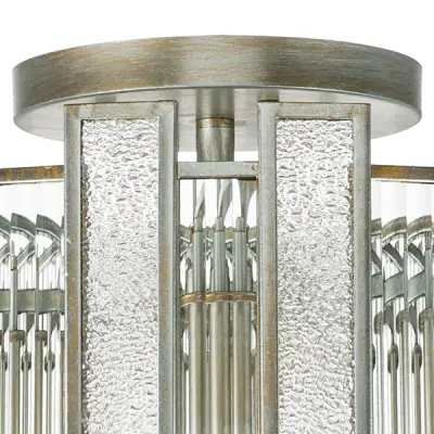 712054 Люстра AGAVE 5х40W E27 СЕРЕБРО С ПАТИНОЙ/ПРОЗРАЧНЫЙ Lightstar