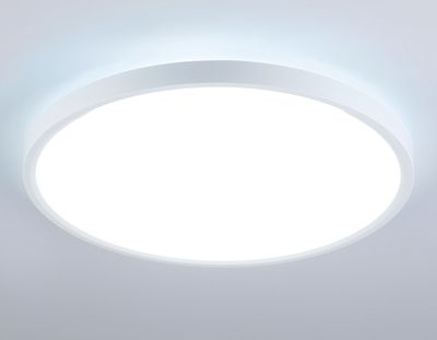 Потолочный светодиодный светильник FZ3005 WH белый IP44 33W+10W 6400+6400К D375*40 (Без ПДУ)