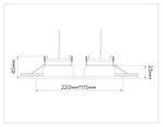 Светильник встраиваемый поворотный точечный TN51920/2 BK черный GX53 max 12W 220*115*23