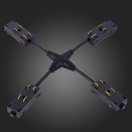 ST015.422.20 X- образный коннектор Skyline 220 ST-Luce Черный