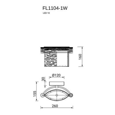Бра De Palais FL1104-1W, LED