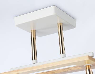 Светильник подвесной TR9501/2 WH/FGD/FR белый/золото/белый матовый E27/2 max 40W 510*100*270