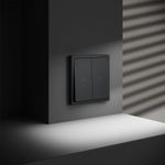 VLS020707 Выключатель встраиваемый VOLTUM S70 для жалюзи 10А, (графит). (ТМ Maytoni)