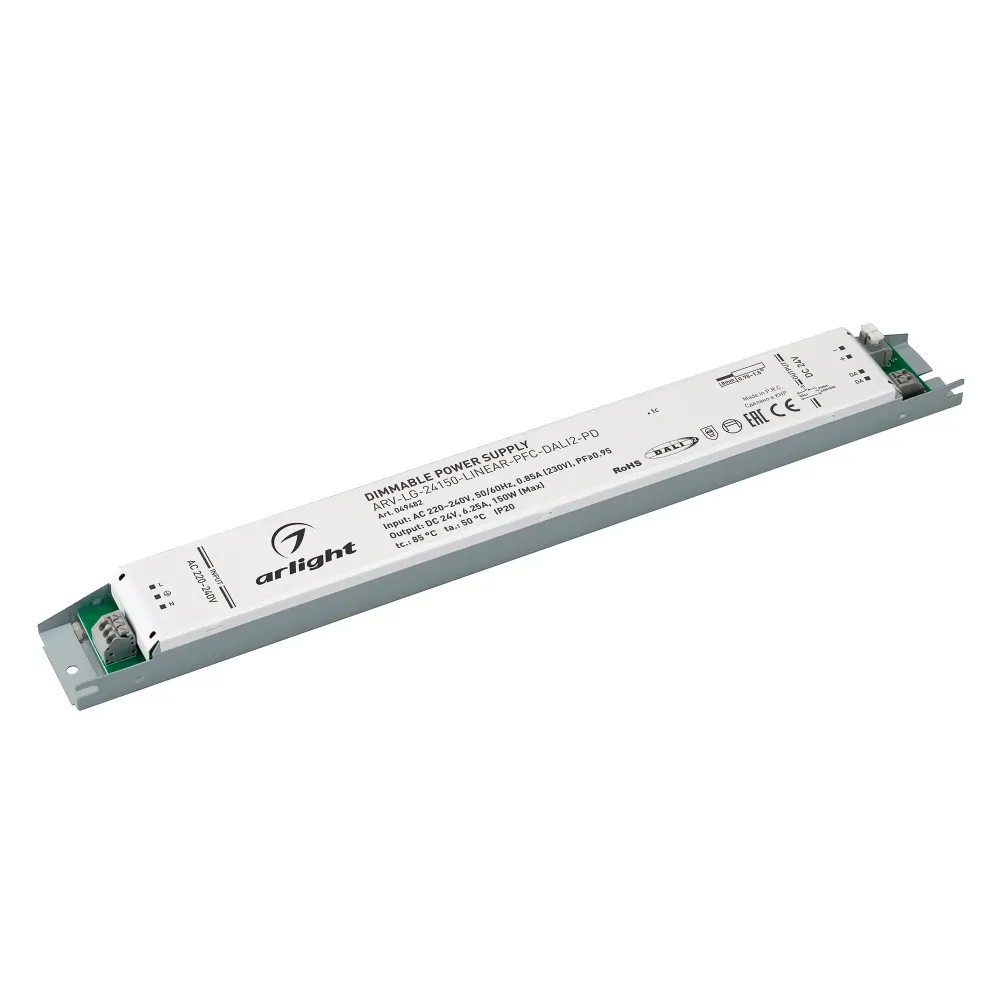 Блок питания ARV-LG-24150-LINEAR-PFC-DALI2-PD (24V, 6.25A, 150W) (Arlight, IP20 Металл, 5 лет) Блок питания ARV-LG-24150-LINEAR-PFC-DALI2-PD (24V, 6.25A, 150W) (Arlight, IP20 Металл, 5 лет)