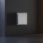 VLS000416 Клавиши для выключателя/переключателя двухклавишного с подсветкой, S70 (серый). (ТМ Maytoni)