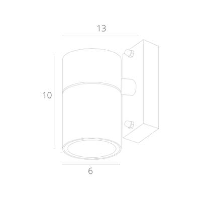 Фасадный светильник Arte Lamp MISTERO A3302AL-1BK, 1хGU10