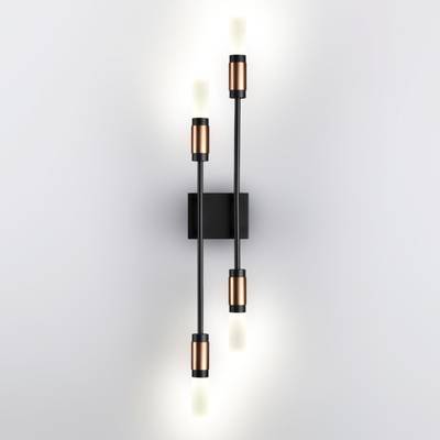 5009/10WL L-VISION ODL24 541 матовый черный/ант.бронза/белый/металл/стекло Бра LED 10W 4000K 540лм CANDEL