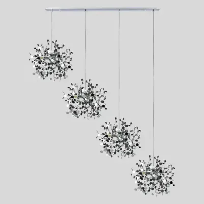 L4PL721134 Подвес четверной линейный EXTRA 4x3x5W(led) G9  (721134 - 4 + 572144 -1) ХРОМ Lightstar