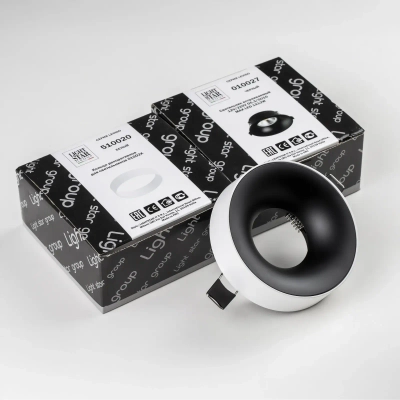 L01002720 Светильник LEVIGO MR16/HP16 ЧЕРНЫЙ/БЕЛЫЙ МАТОВЫЙ (010027+510020)