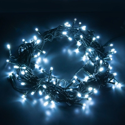 Новогодняя гирлянда нить белый 5 м IP20 400-001 белый, LED