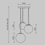 Подвесной светильник Базовая форма / Basic form E14х3, MOD321PL-03W. TM Maytoni