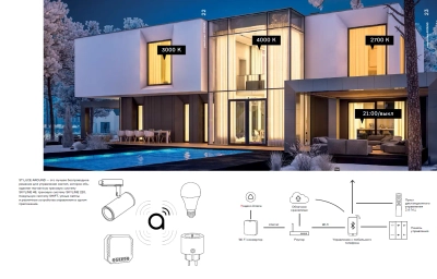 ST9100.279.09 Лампа светодиодная SMART ST-Luce Белый E27 -*9W 2700K-6500K