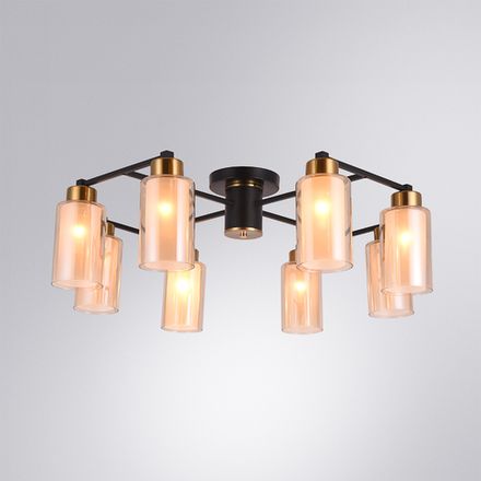 Потолочная люстра Arte Lamp LEO A7027PL-8BK, 8хE14