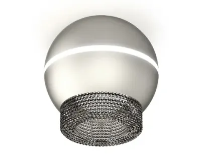 Комплект накладного светильника XS1103020 SSL/BK серебро песок/тонированный MR16 GU5.3 LED 3W 4200K (C1103, N7192)