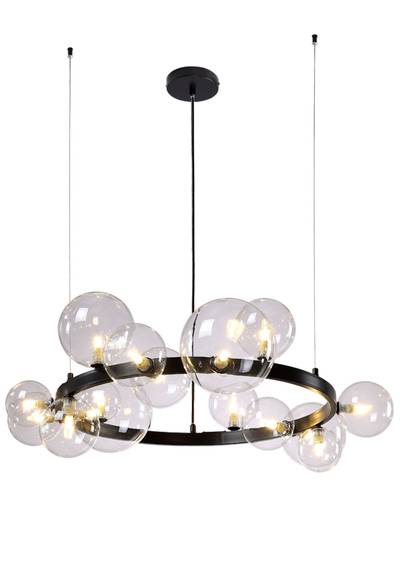 Люстра Crystal Lux AGATA SP15 V2 BLACK/TRANSPARENTE 0032/315