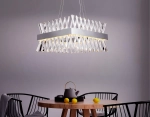 Хрустальный подвесной светодиодный светильник TR5315 CH/CL хром/прозрачный 144W 500*500*750 (Без ПДУ)