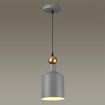 4086/1 PENDANT ODL19 495 серый/золотой Подвес Е27 1*40W 220V BOLLI