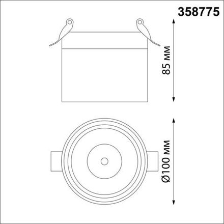 358775 SPOT NT21 275 черный Светильник встраиваемый светодиодный IP20 LED 15W 4000K 1300Лм 100-265V GRODA