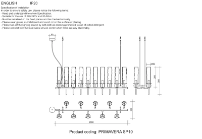 Люстра Crystal Lux PRIMAVERA SP10 GOLD 2750/310