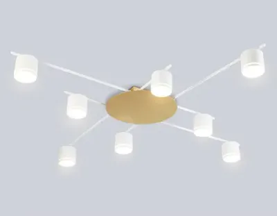 Светильник потолочный FL51759/8 WH/GD белый/золото GX53/8 max 12W 870*870*95