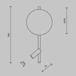 Настенный светильник (бра) Solution 3000К 9Вт MOD450WL-L9B3K. TM Maytoni