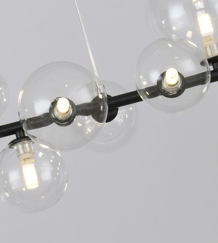 09408-10,19 Люстра Иона черный w120*28 h200 G9 50W+Led 17W (4000K) (Led лампы в комплекте 4000К)