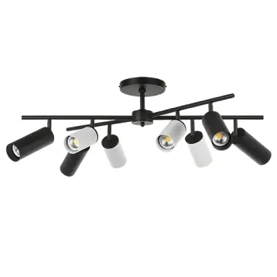 LR728364874 Люстра RULLO 8х50W GU10 ЧЕРНЫЙ/БЕЛЫЙ (571728+214436-4+214487-4)