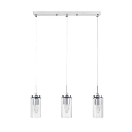 8102/3A COMFI LN26 408 хром/прозрачный металл/металл Подвес Е14 3*40W 220V ISHA